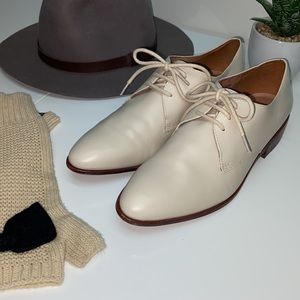 Madewell leather The Jess Oxford shoes, sold out online, neutral, size 8.5